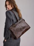 Bolsa Feminina Trabalho Elegante de Ombro com Fivela Executiva Social Preta