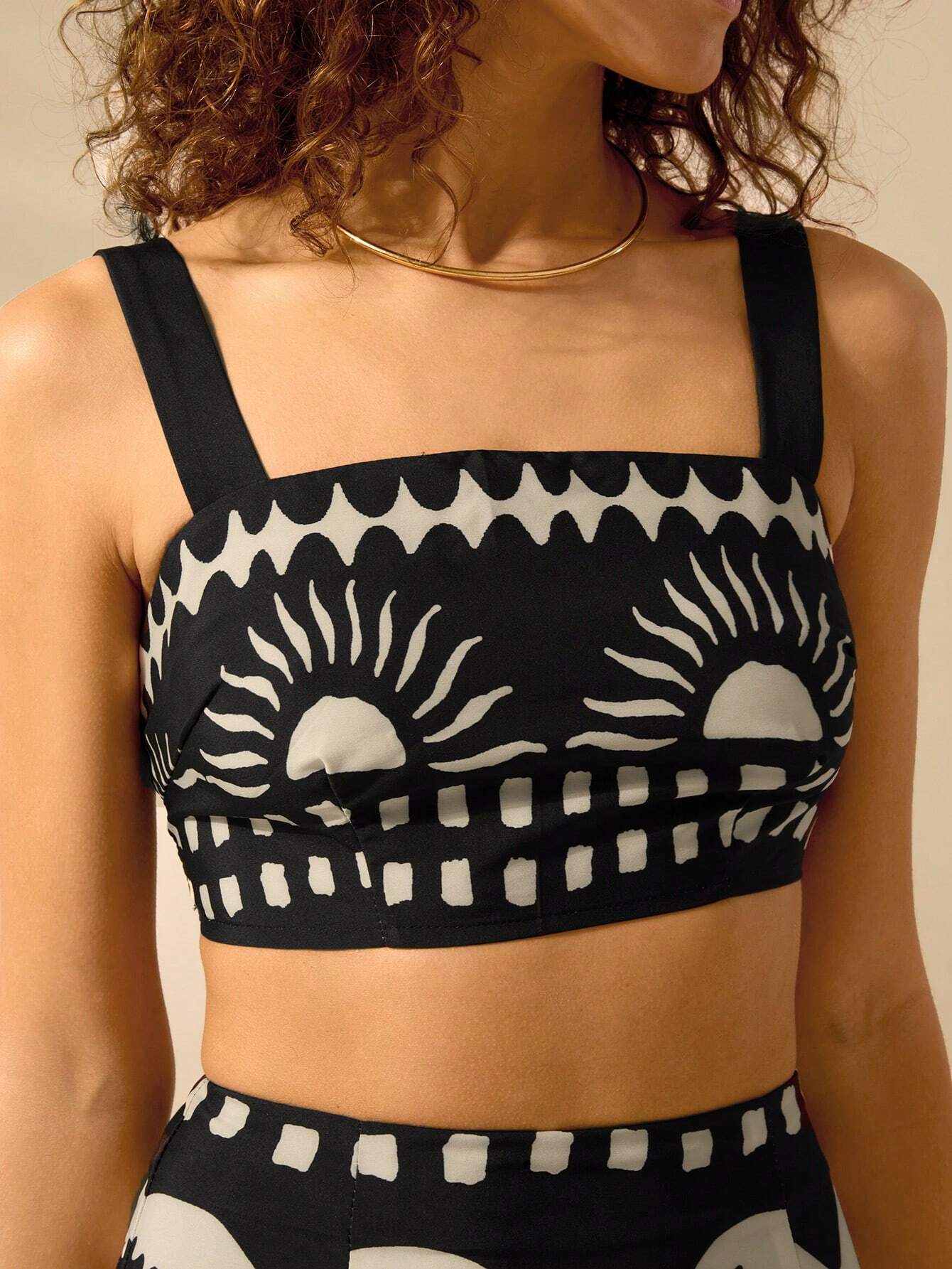 Conjunto Feminino Cropped Saia Longa Estampa Tropical Boho Casual Verão P M G GG