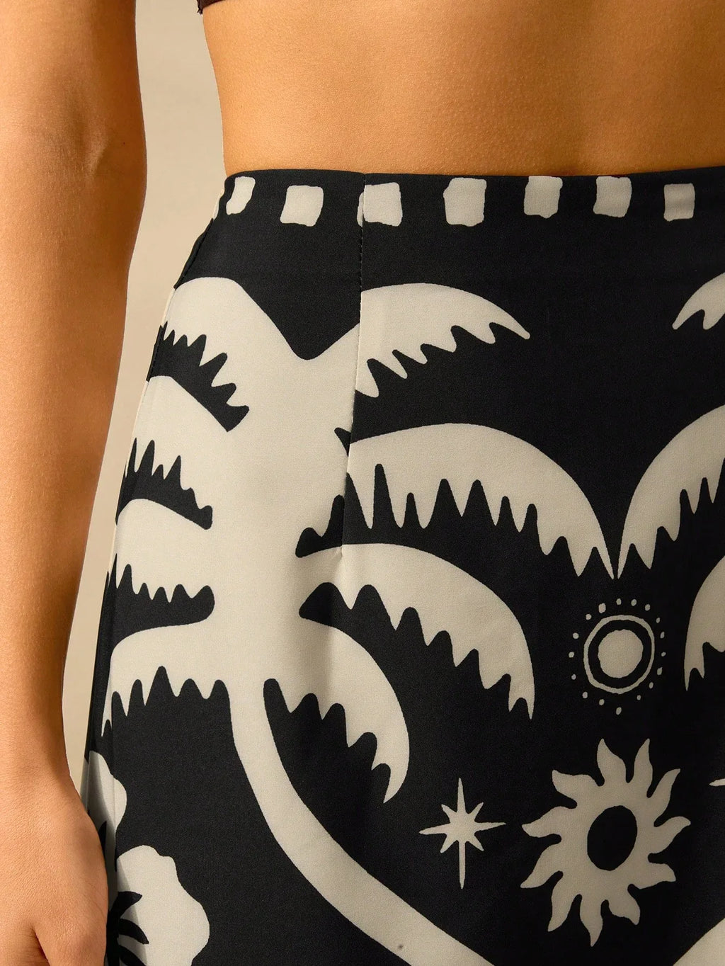 Conjunto Feminino Cropped Saia Longa Estampa Tropical Boho Casual Verão P M G GG