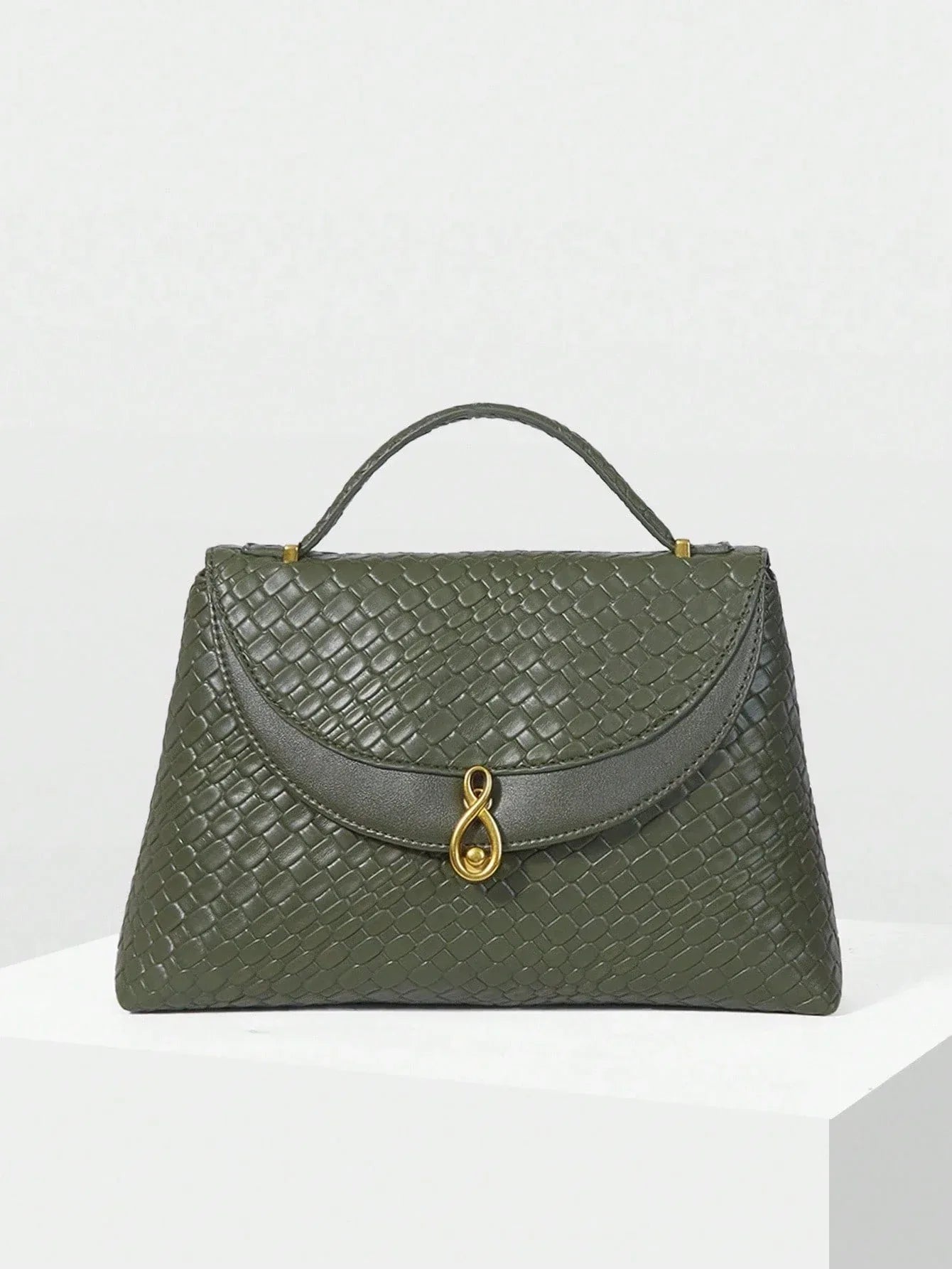 Bolsa Feminina Couro Sintético Transversal Alça de Mão