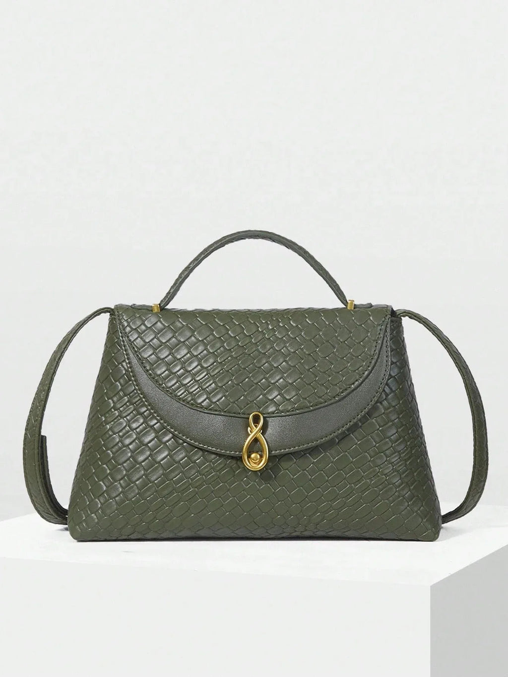 Bolsa Feminina Couro Sintético Transversal Alça de Mão