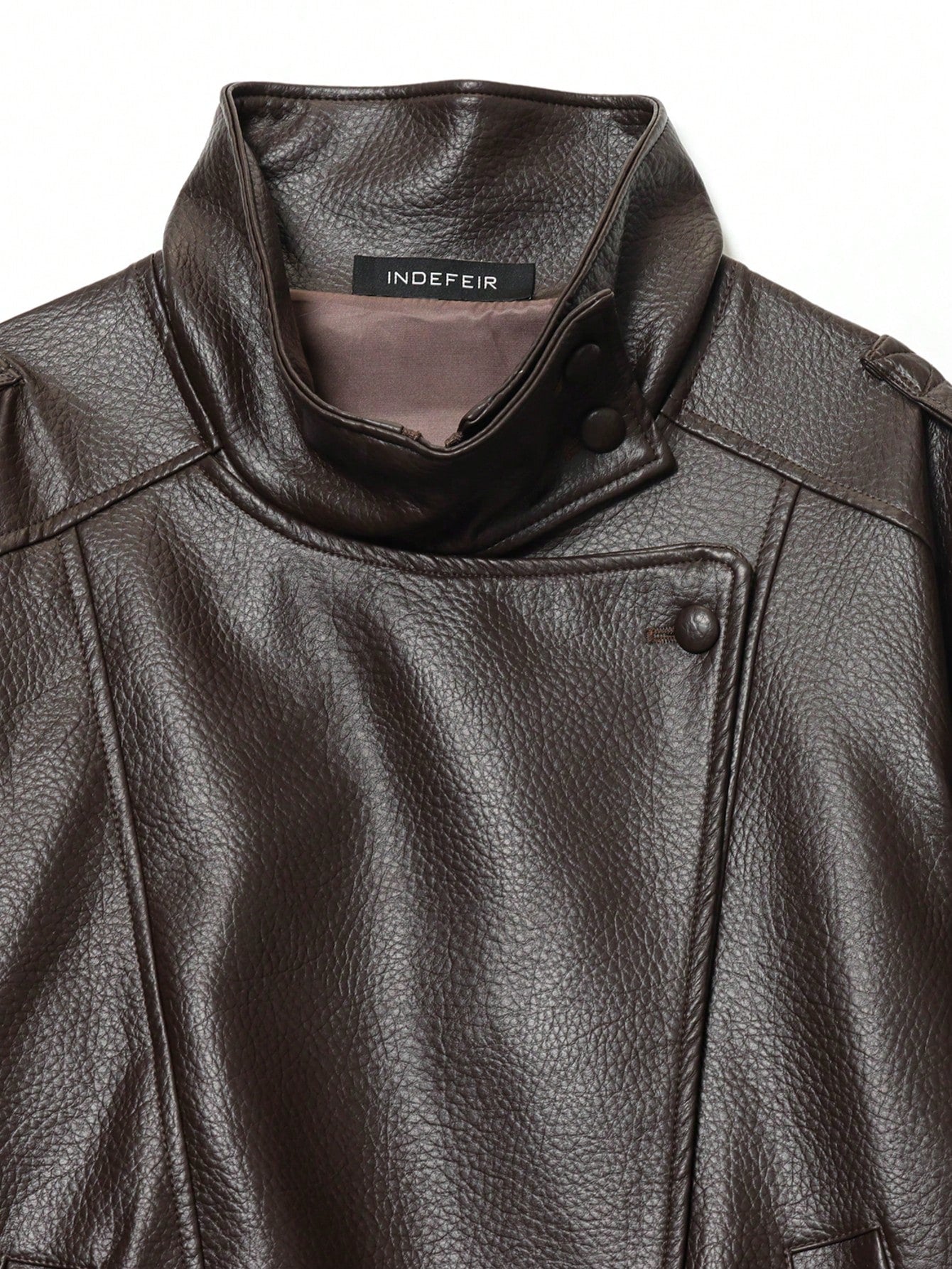 Jaqueta Feminina Couro Sintético Outono Inverno Casual Minimalista Versátil P M G GG