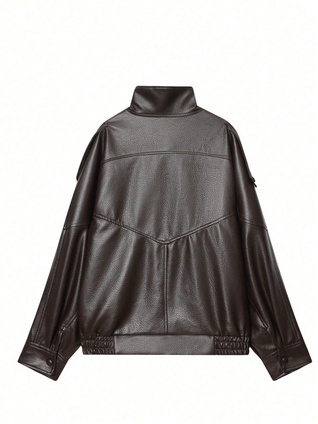 Jaqueta Feminina Couro Sintético Outono Inverno Casual Minimalista Versátil P M G GG